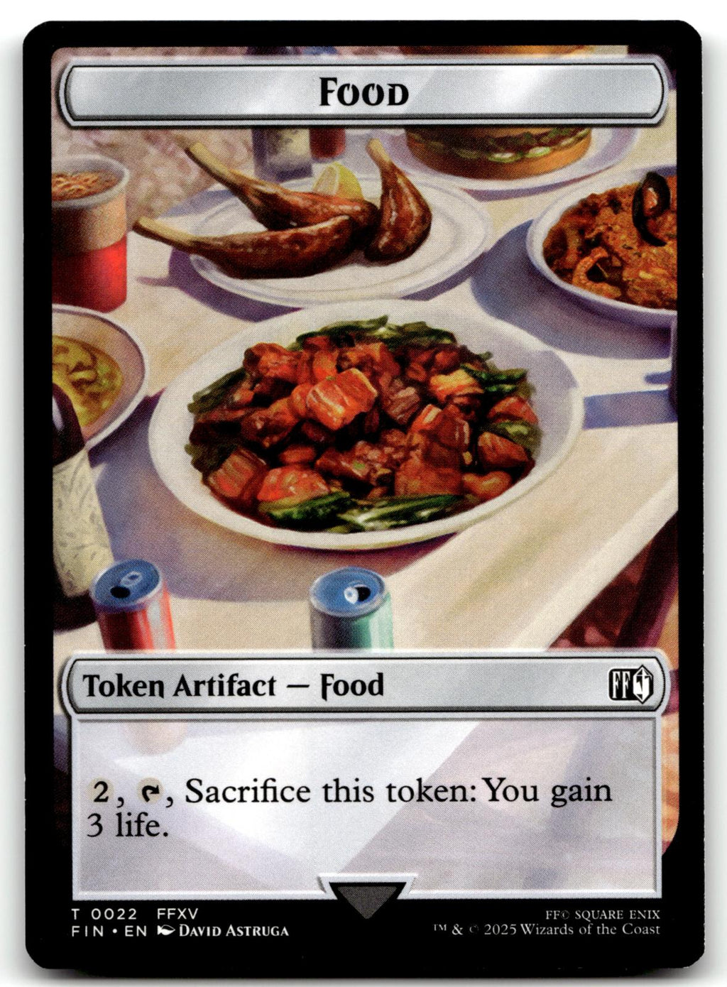 Hero (0004) // Food Double-Sided Token 4 // 22 FINAL FANTASY Magic: