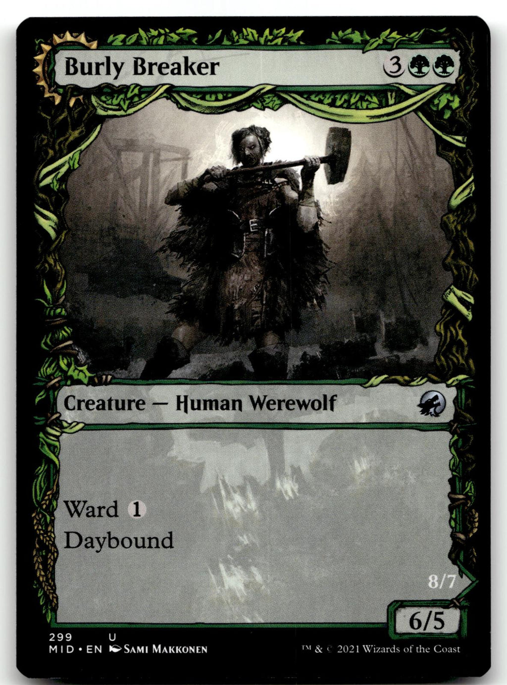 Burly Breaker (Showcase) 299 Innistrad: Midnight Hunt Magic: The Gathering NM