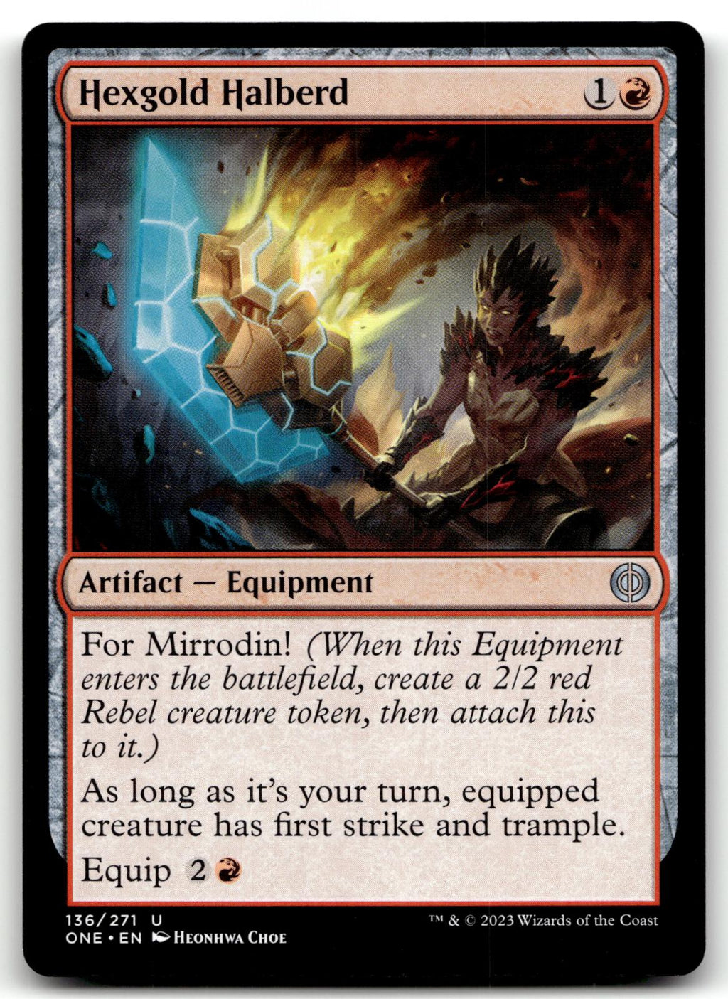 Hexgold Halberd 136 Uncommon Phyrexia: All Will Be One Magic: The Gathering NM