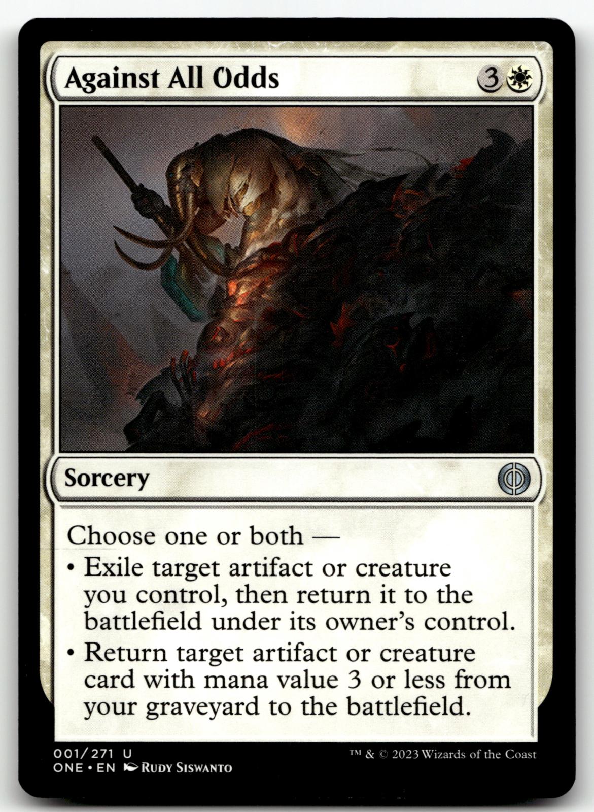 Against All Odds 1 Uncommon Phyrexia: All Will Be One Magic: The Gathering NM