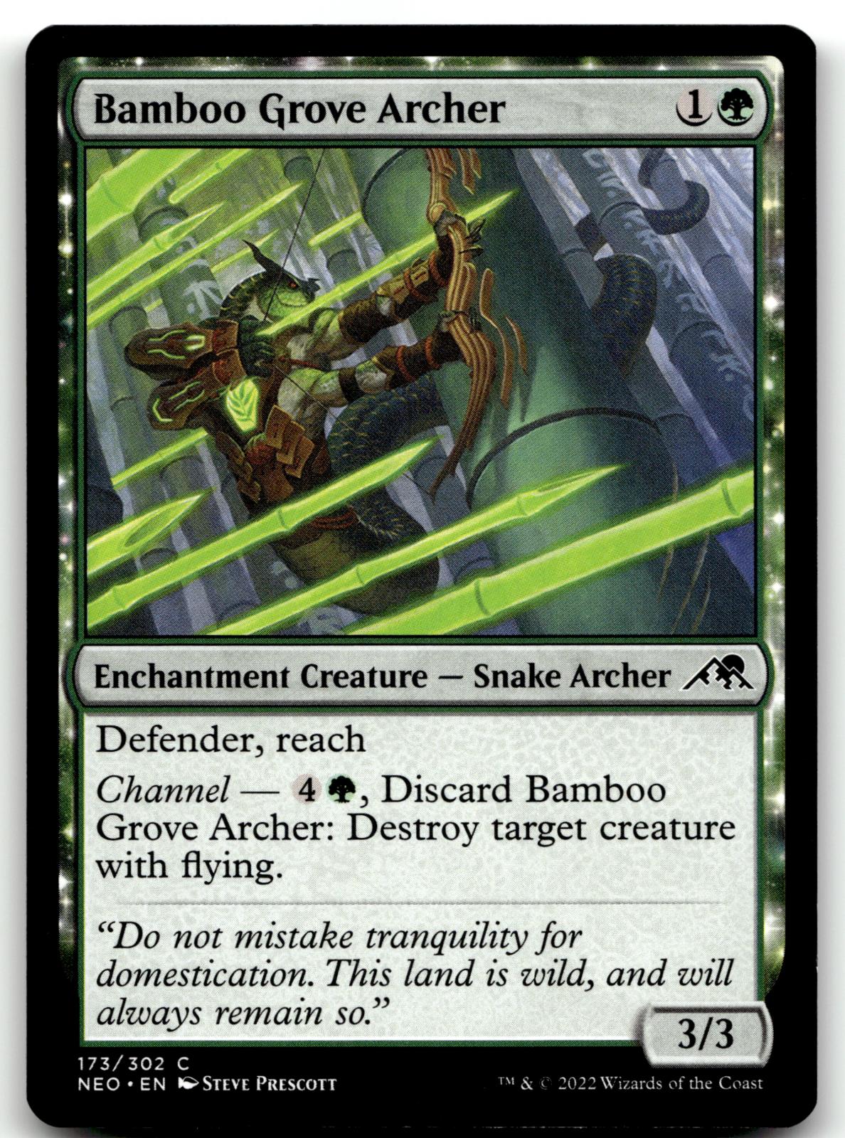 Bamboo Grove Archer 173 Common Kamigawa: Neon Dynasty Magic: The Gathering NM