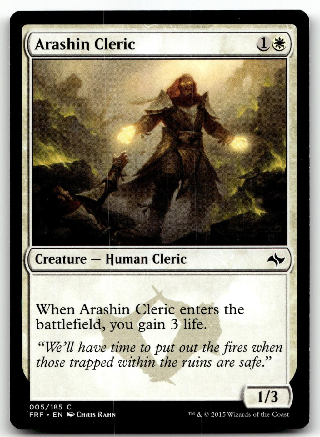 Arashin Cleric 5 Common Fate Reforged Magic: The Gathering Near Mint