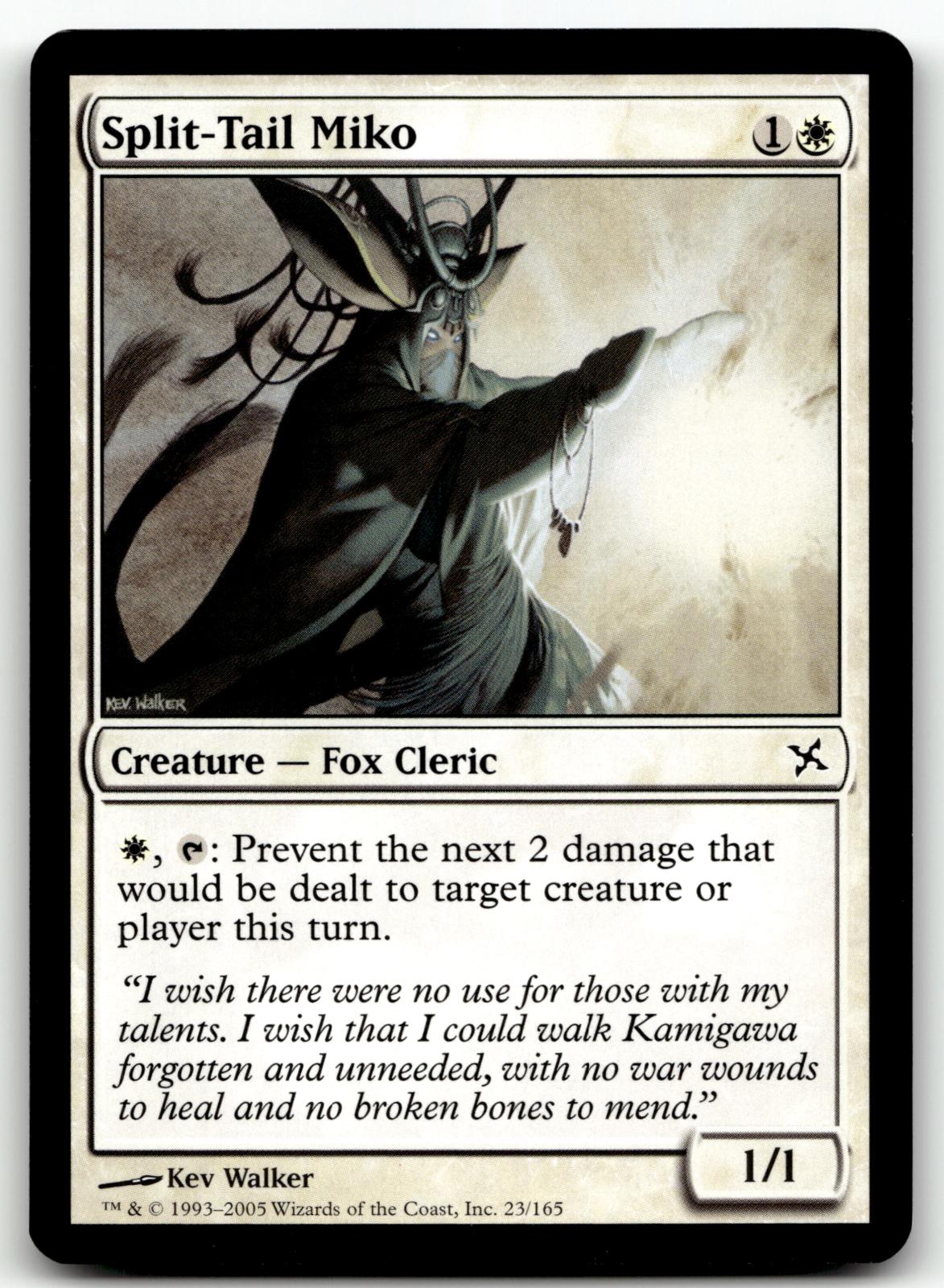 Split-Tail Miko 23 Common Betrayers of Kamigawa Magic: The Gathering Near Mint