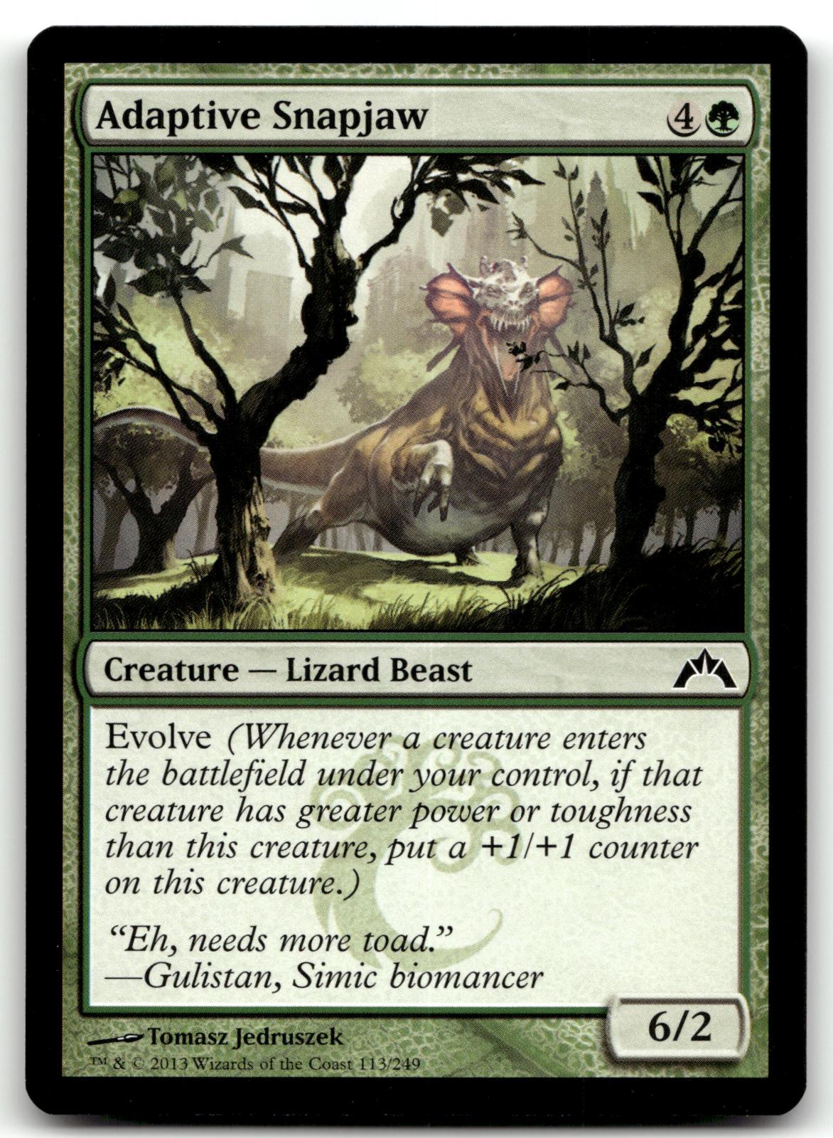 Adaptive Snapjaw 113 Common Gatecrash Magic: The Gathering Near Mint