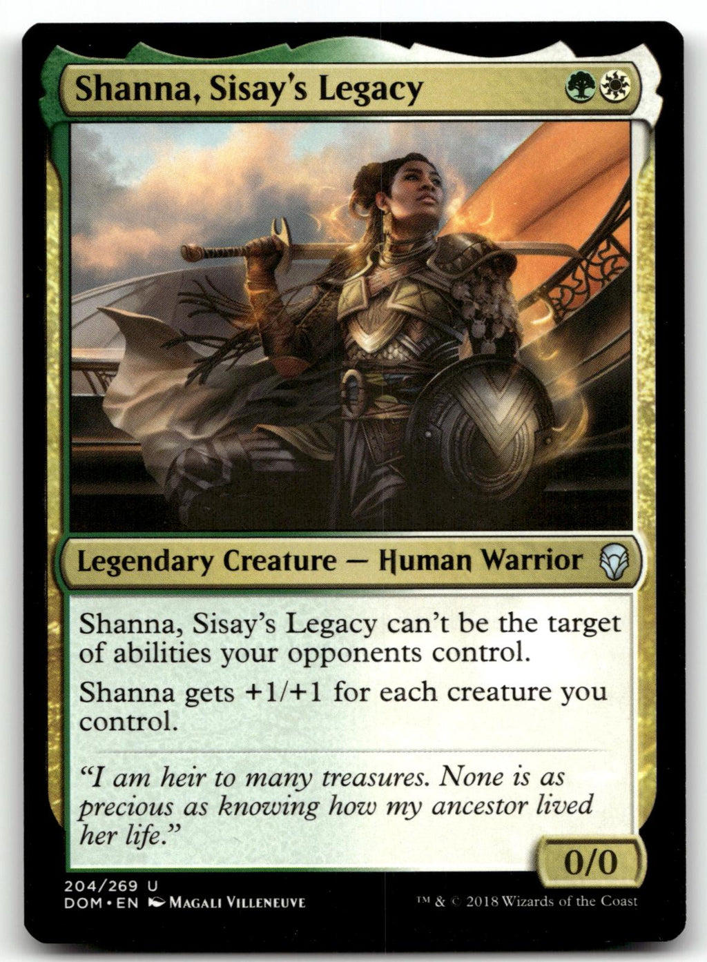 Shanna, Sisay's Legacy 204 Uncommon Dominaria Magic: The Gathering Near Mint