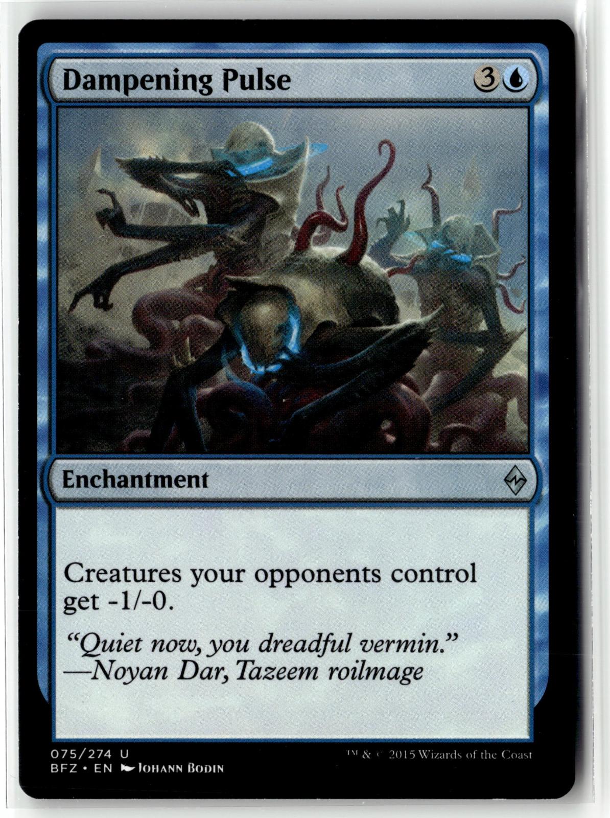 Dampening Pulse 75 Uncommon Battle for Zendikar Magic: The Gathering Near Mint