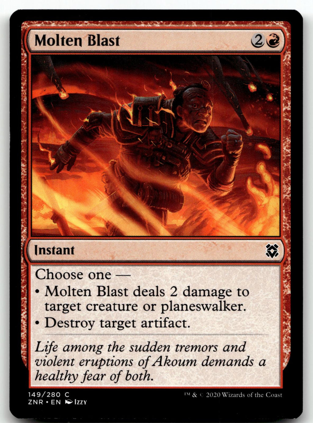 Molten Blast 149 Common Zendikar Rising Magic: The Gathering Near Mint