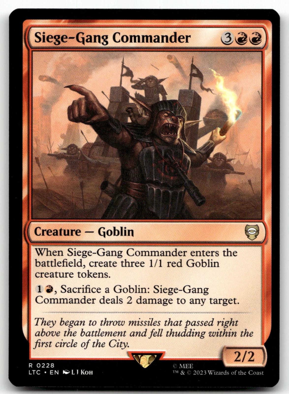 Siege-Gang Commander 228 Commander: The Lord of the Rings: Tales of Middle-earth
