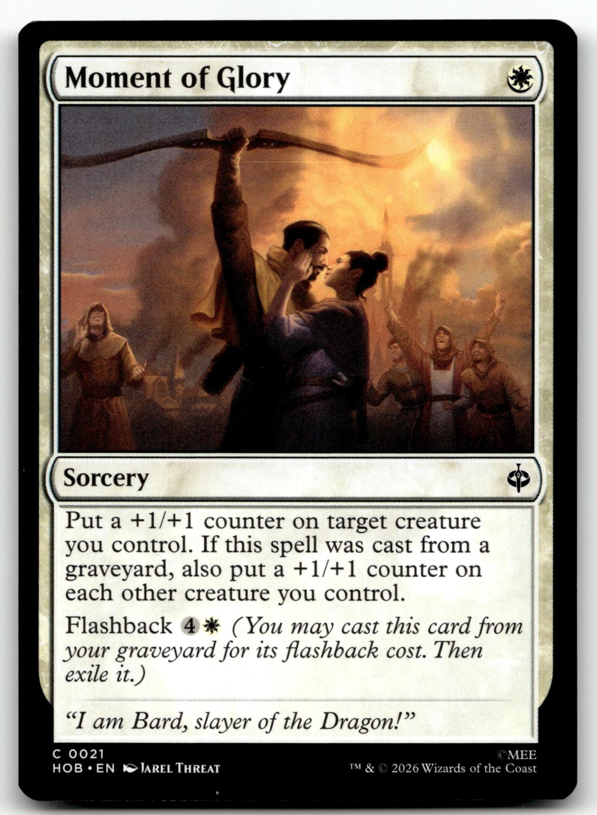 Moment of Glory 21 Common The Hobbit Magic: The Gathering Near Mint