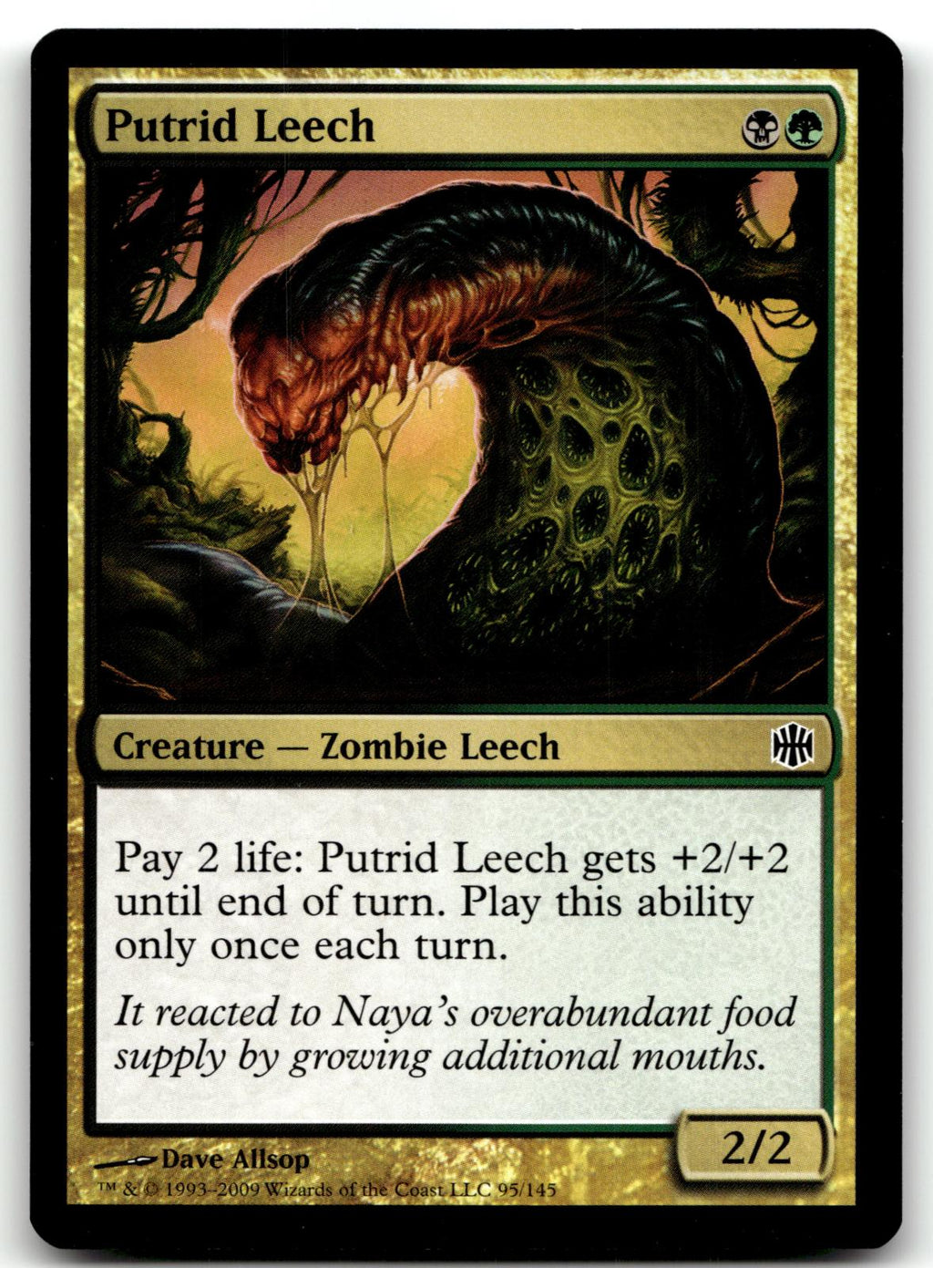Putrid Leech 95 Common Alara Reborn Magic: The Gathering Near Mint