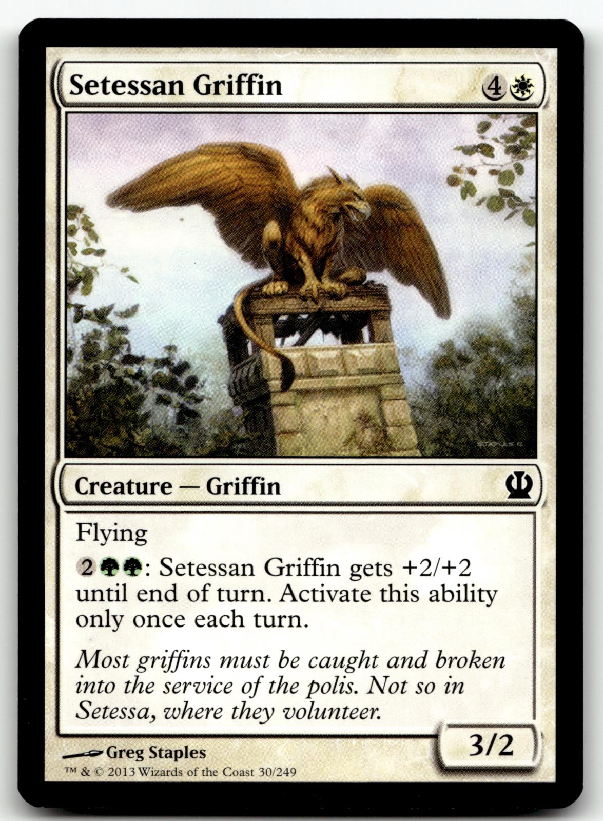 Setessan Griffin 30 Common Theros Magic: The Gathering Near Mint