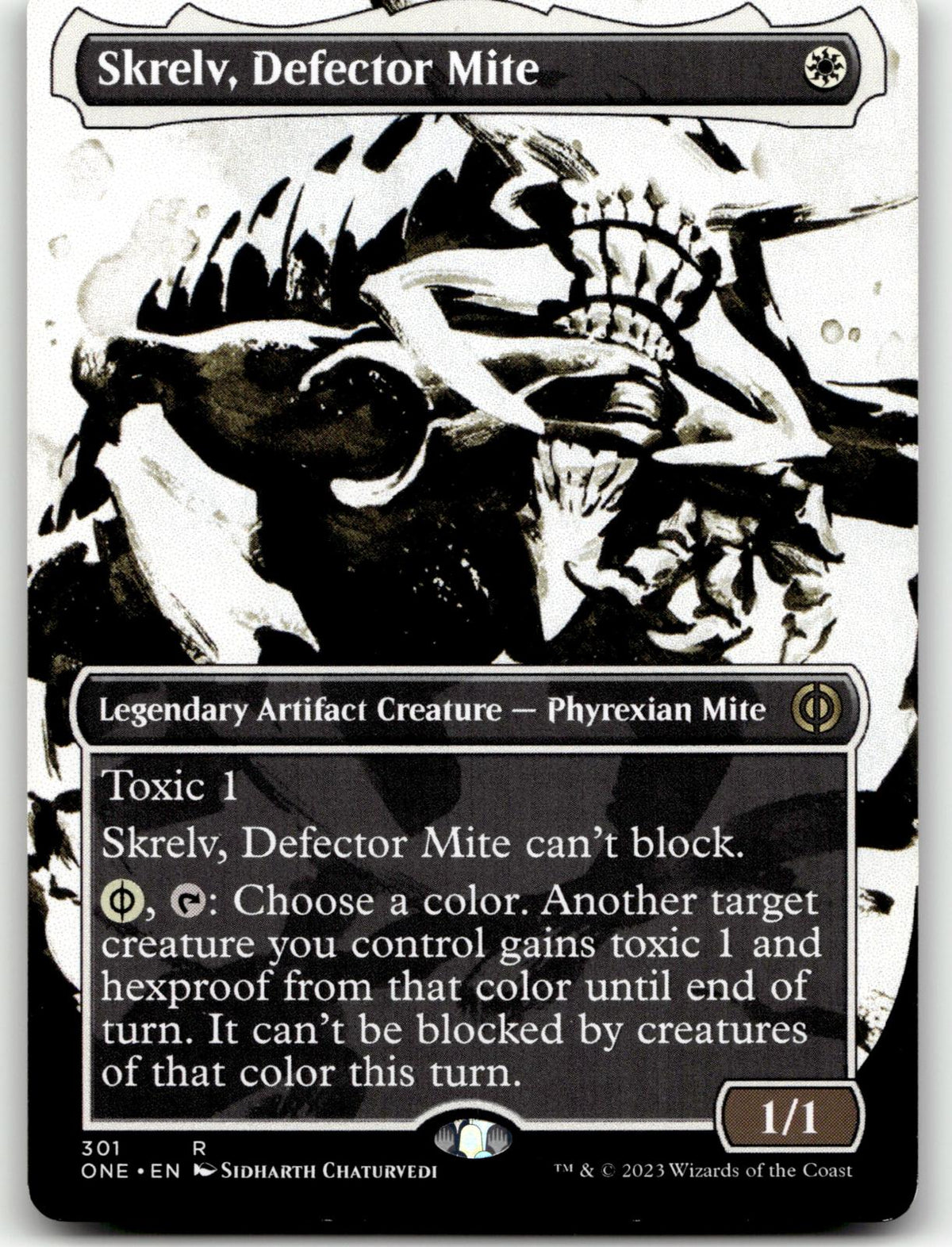 Skrelv, Defector Mite (Showcase) 301 Phyrexia: All Will Be One Magic: The Gathering NM