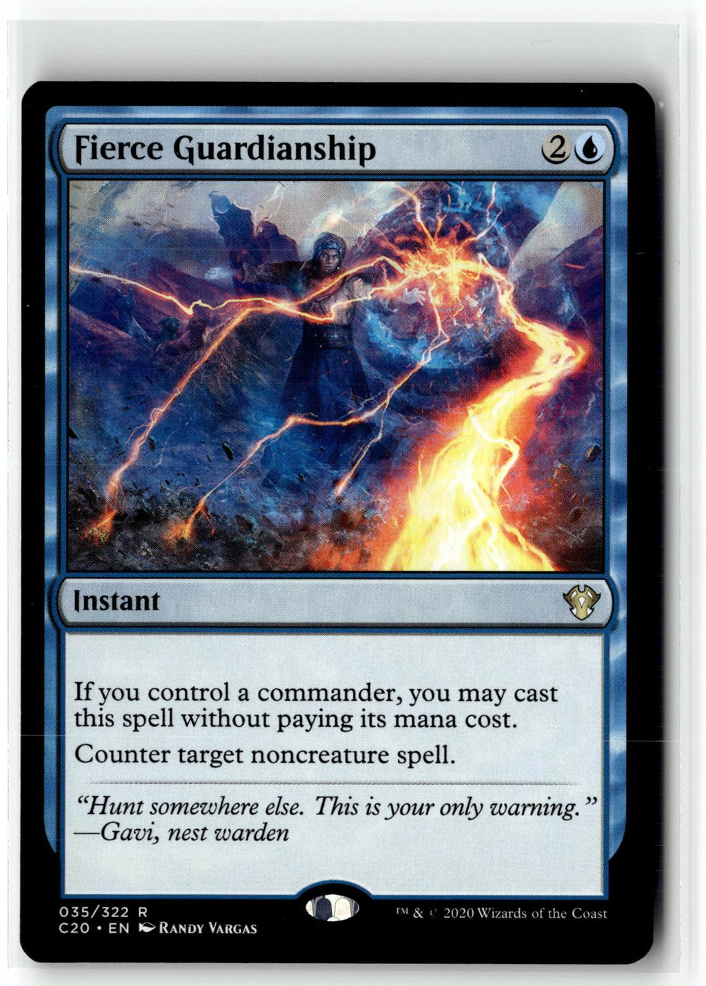 Fierce Guardianship 35 Rare Commander 2020 Magic: The Gathering Near Mint