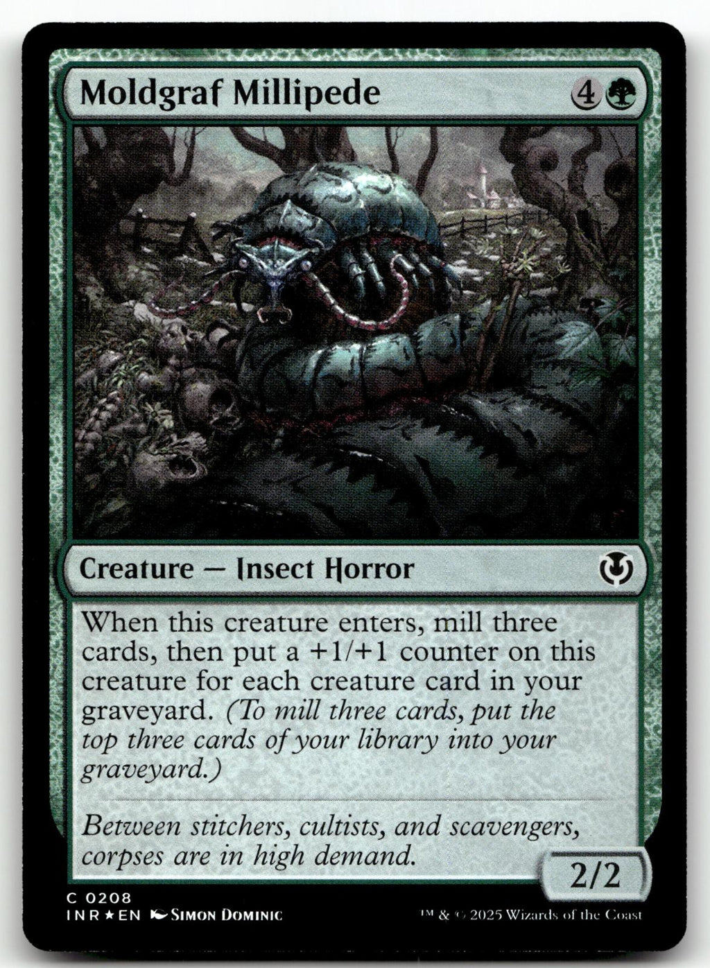 Moldgraf Millipede 208 Common Innistrad Remastered Magic: The Gathering Foil NM