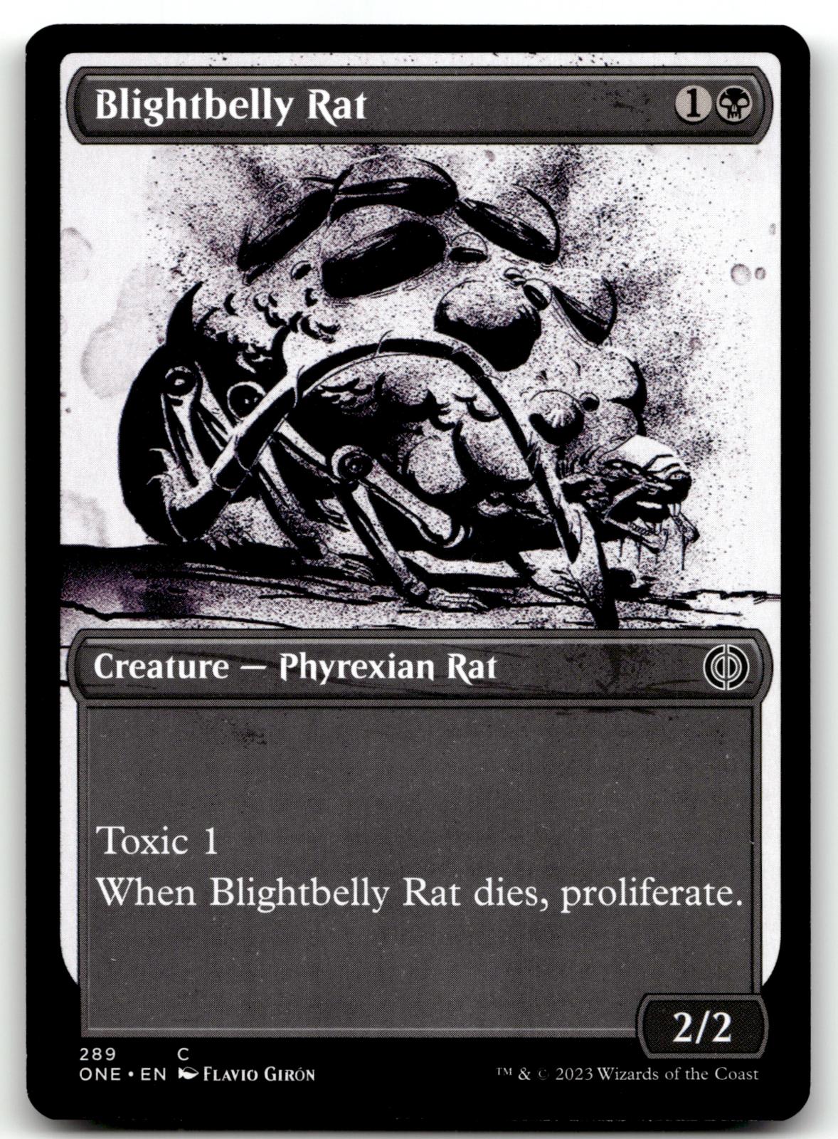 Blightbelly Rat (Showcase) 289 Phyrexia: All Will Be One Magic: The Gathering NM