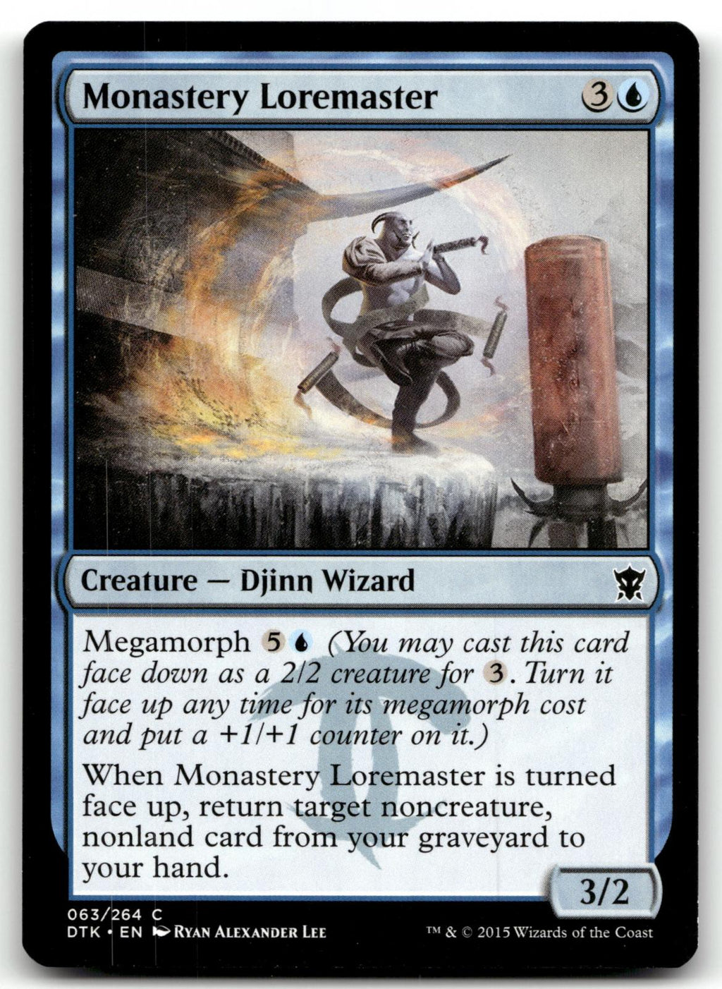 Monastery Loremaster 63 Common Dragons of Tarkir Magic: The Gathering Near Mint