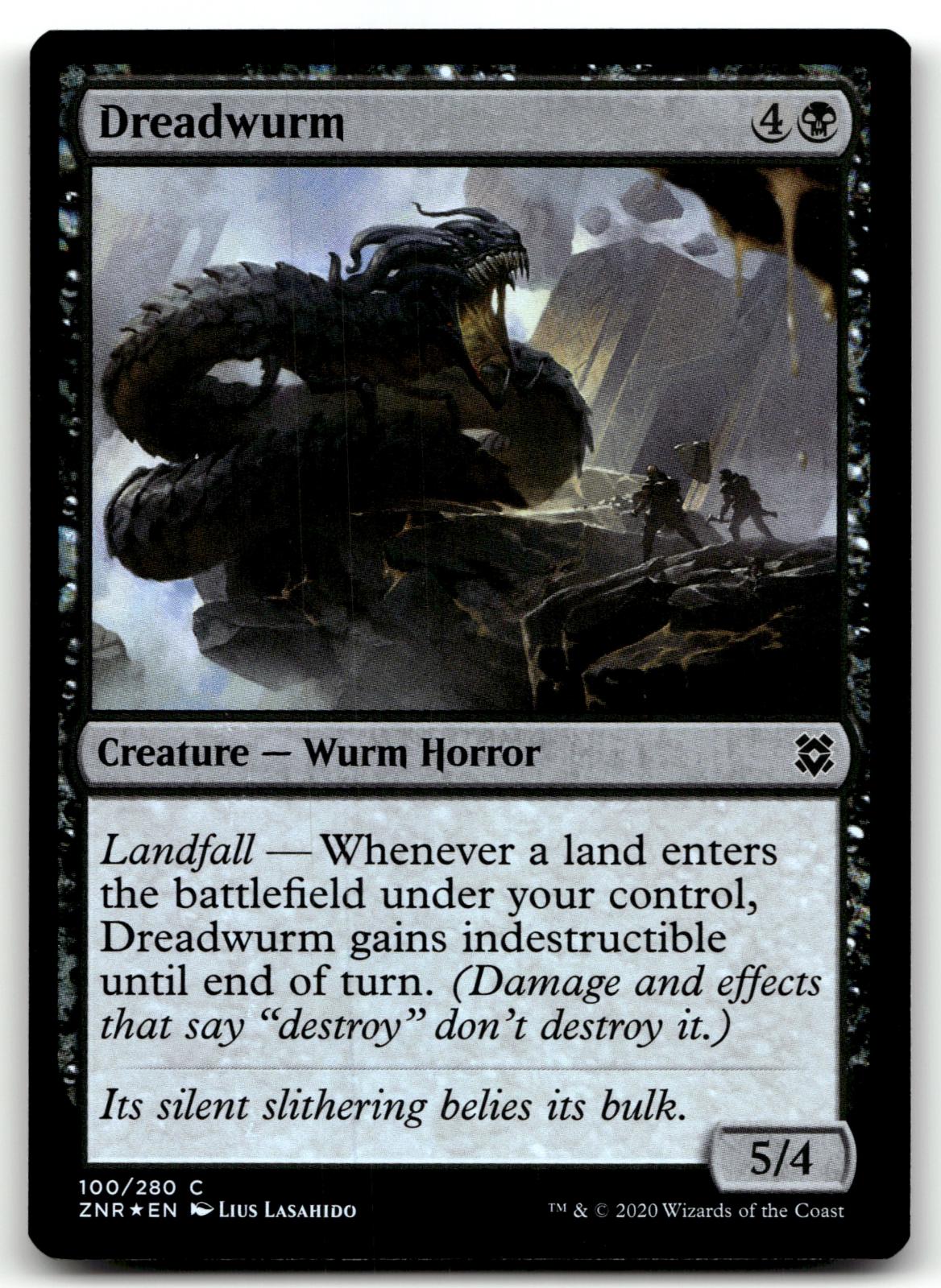 Dreadwurm 100 Common Zendikar Rising Magic: The Gathering Foil Near Mint