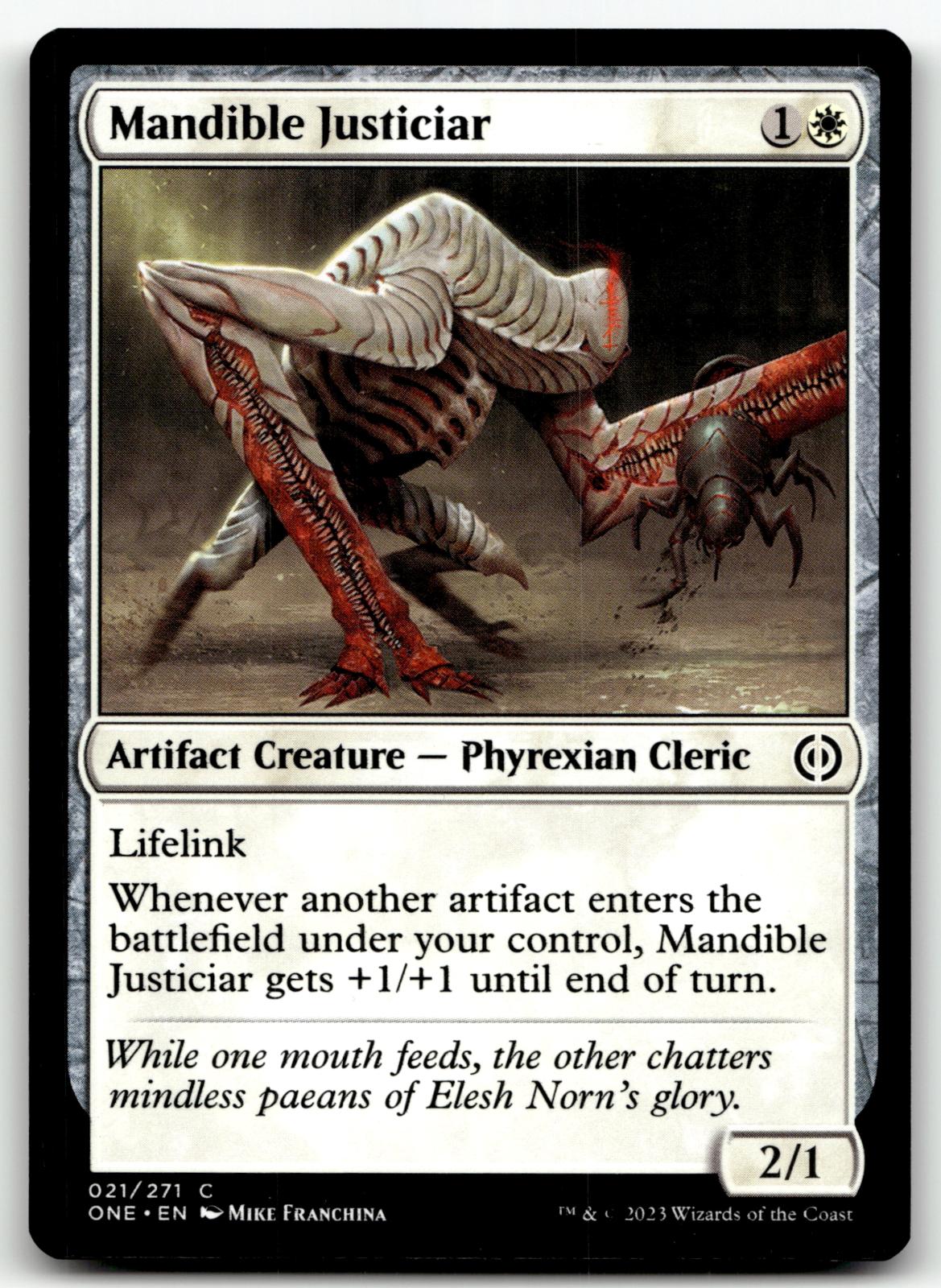 Mandible Justiciar 21 Common Phyrexia: All Will Be One Magic: The Gathering NM