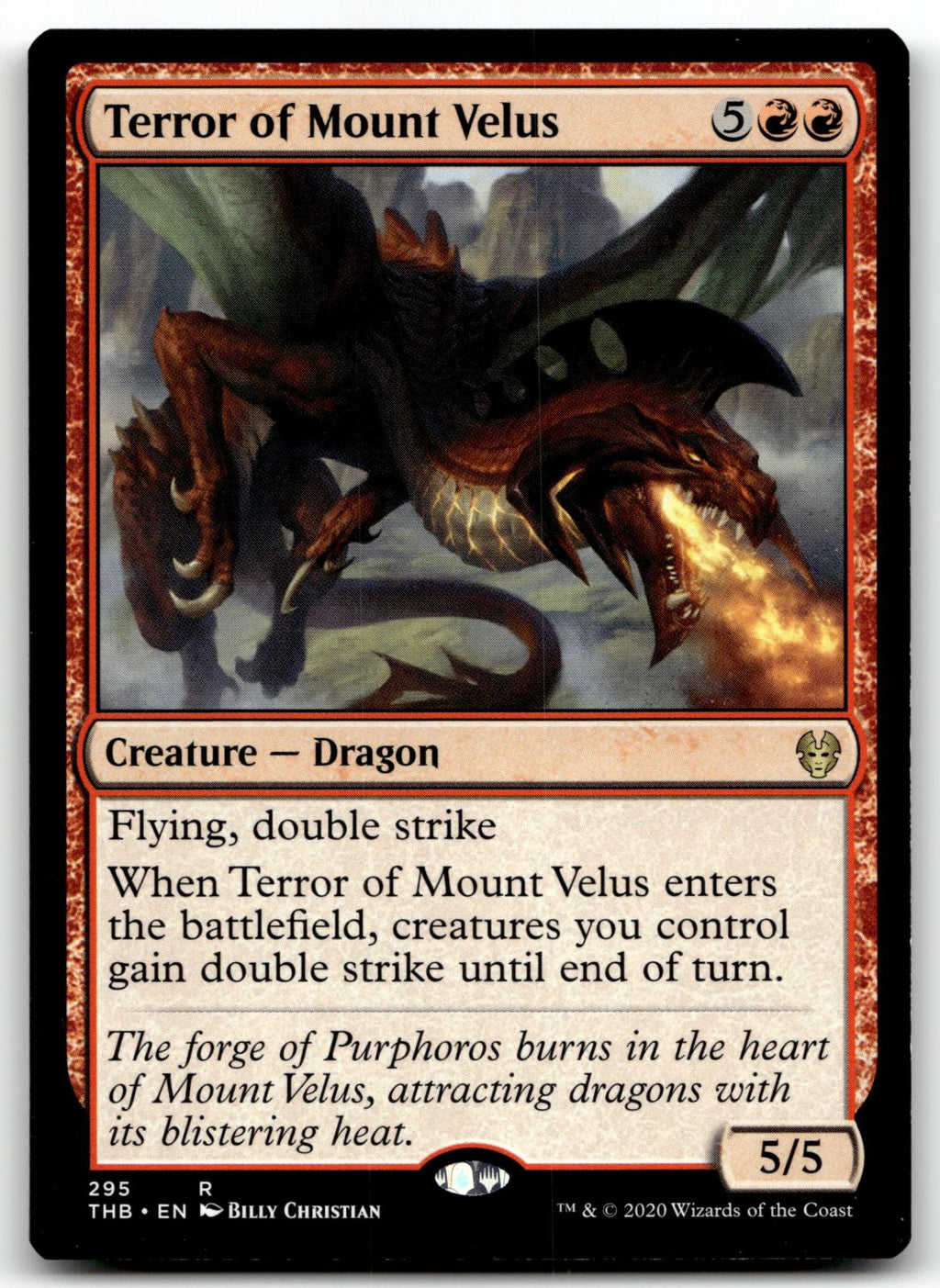 Terror of Mount Velus 295 Rare Theros Beyond Death Magic: The Gathering NM