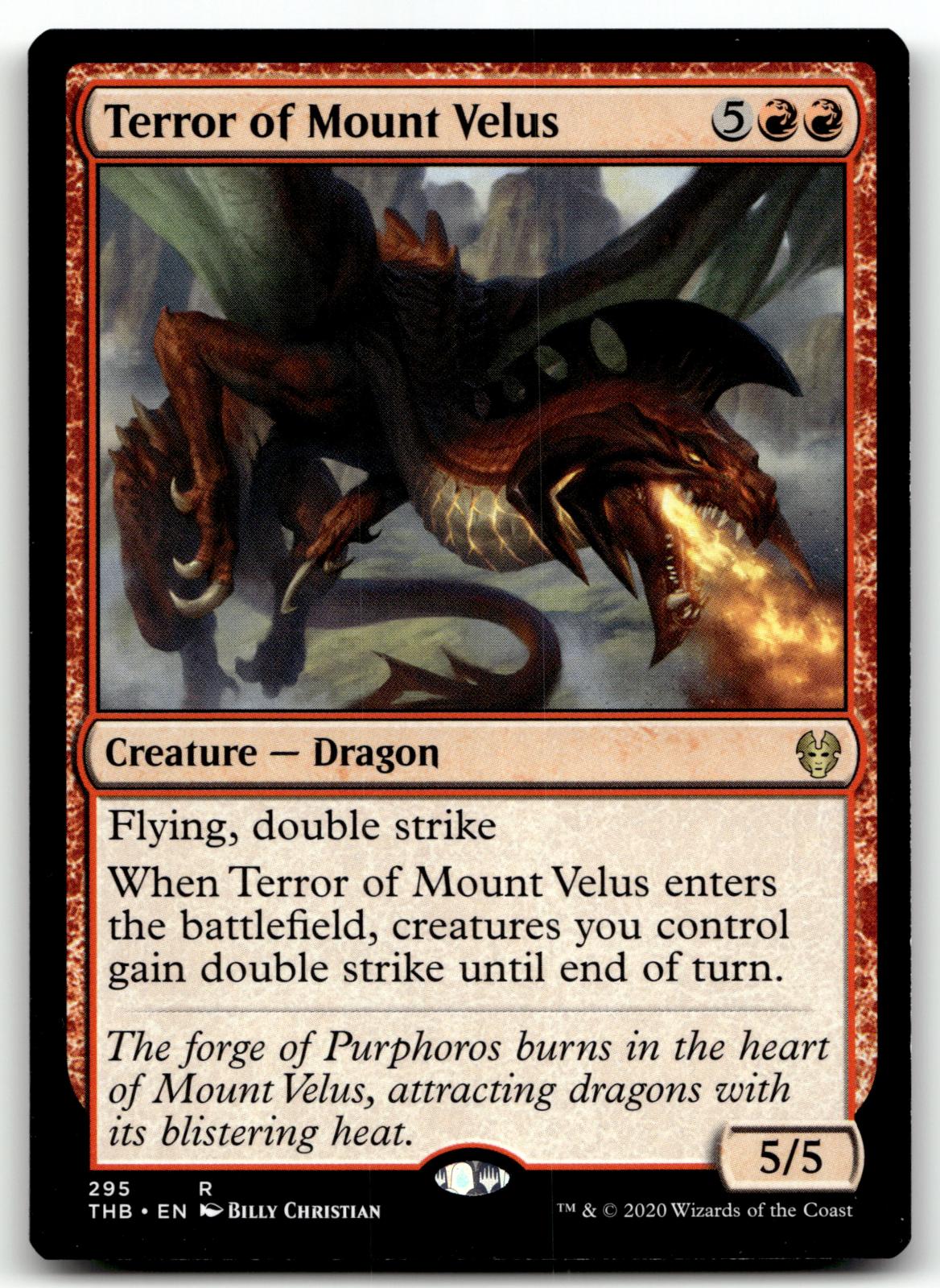 Terror of Mount Velus 295 Rare Theros Beyond Death Magic: The Gathering NM