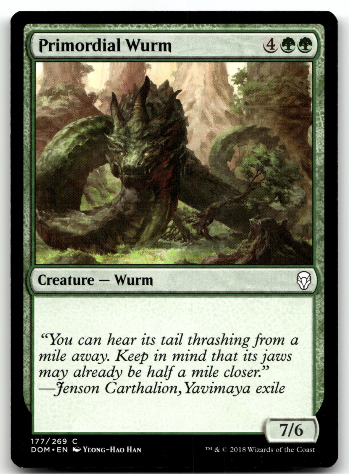 Primordial Wurm 177 Common Dominaria Magic: The Gathering Near Mint