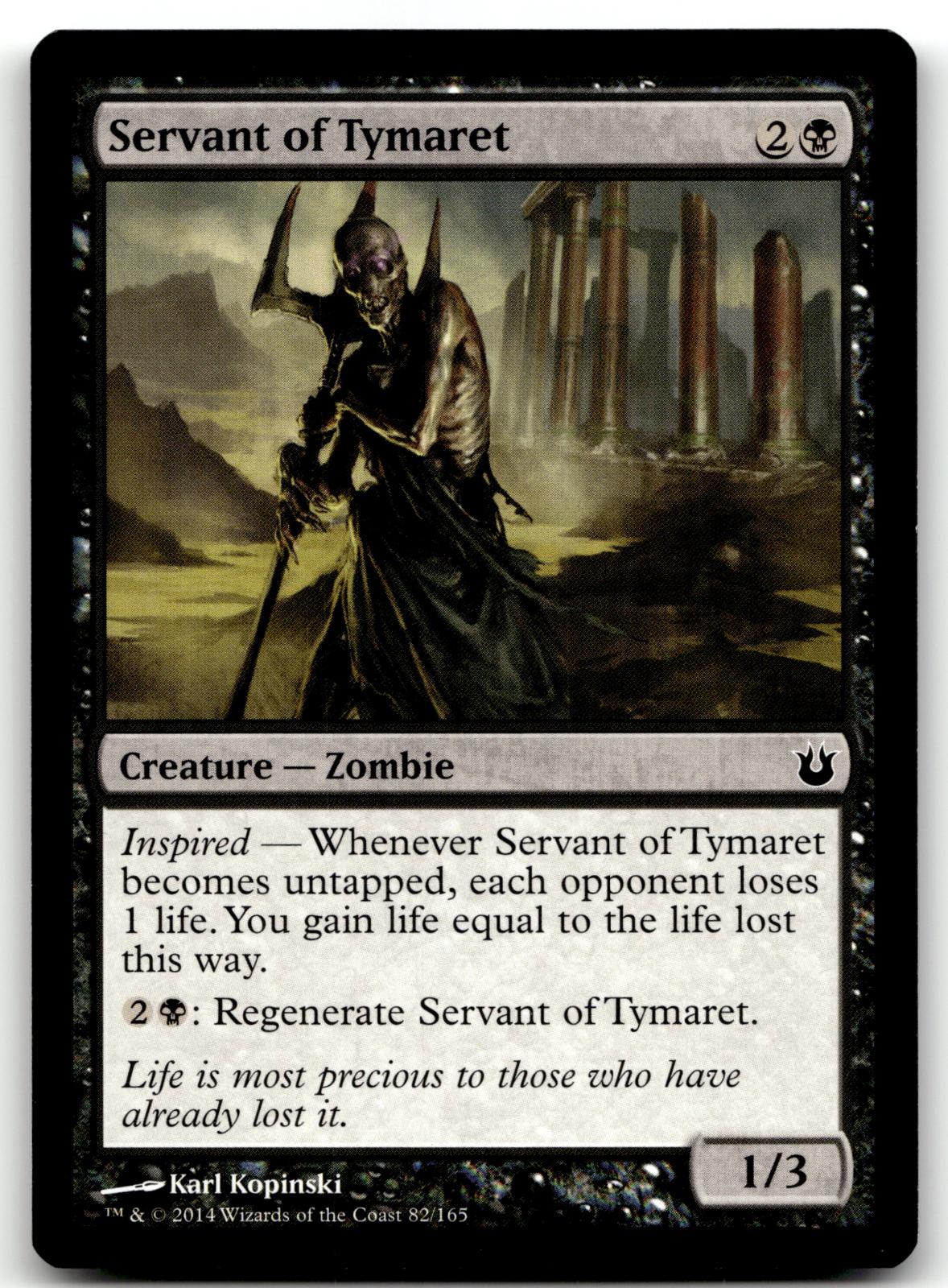 Servant of Tymaret 82 Common Born of the Gods Magic: The Gathering Near Mint