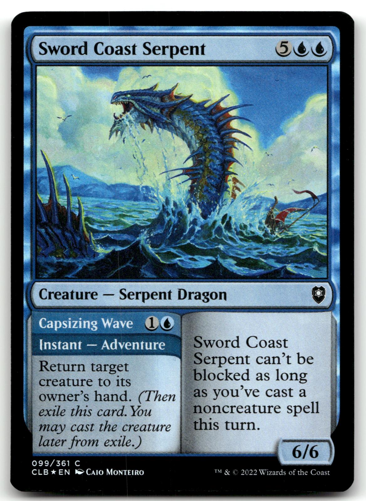 Sword Coast Serpent 99 Commander Legends: Battle for Baldur's Gate Magic: The Gathering Foil NM