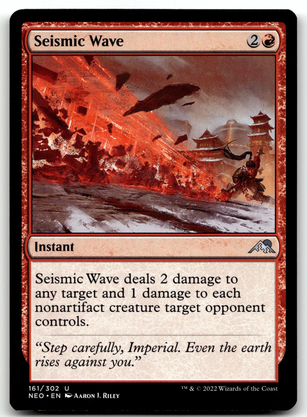 Seismic Wave 161 Uncommon Kamigawa: Neon Dynasty Magic: The Gathering Near Mint