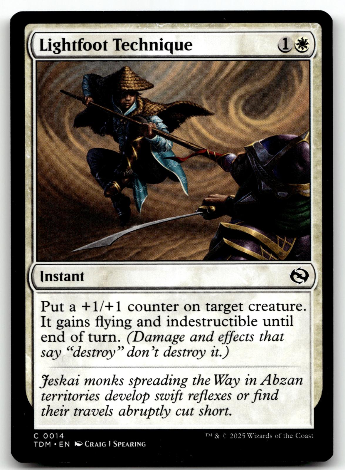 Lightfoot Technique 14 Common Tarkir: Dragonstorm Magic: The Gathering Near Mint