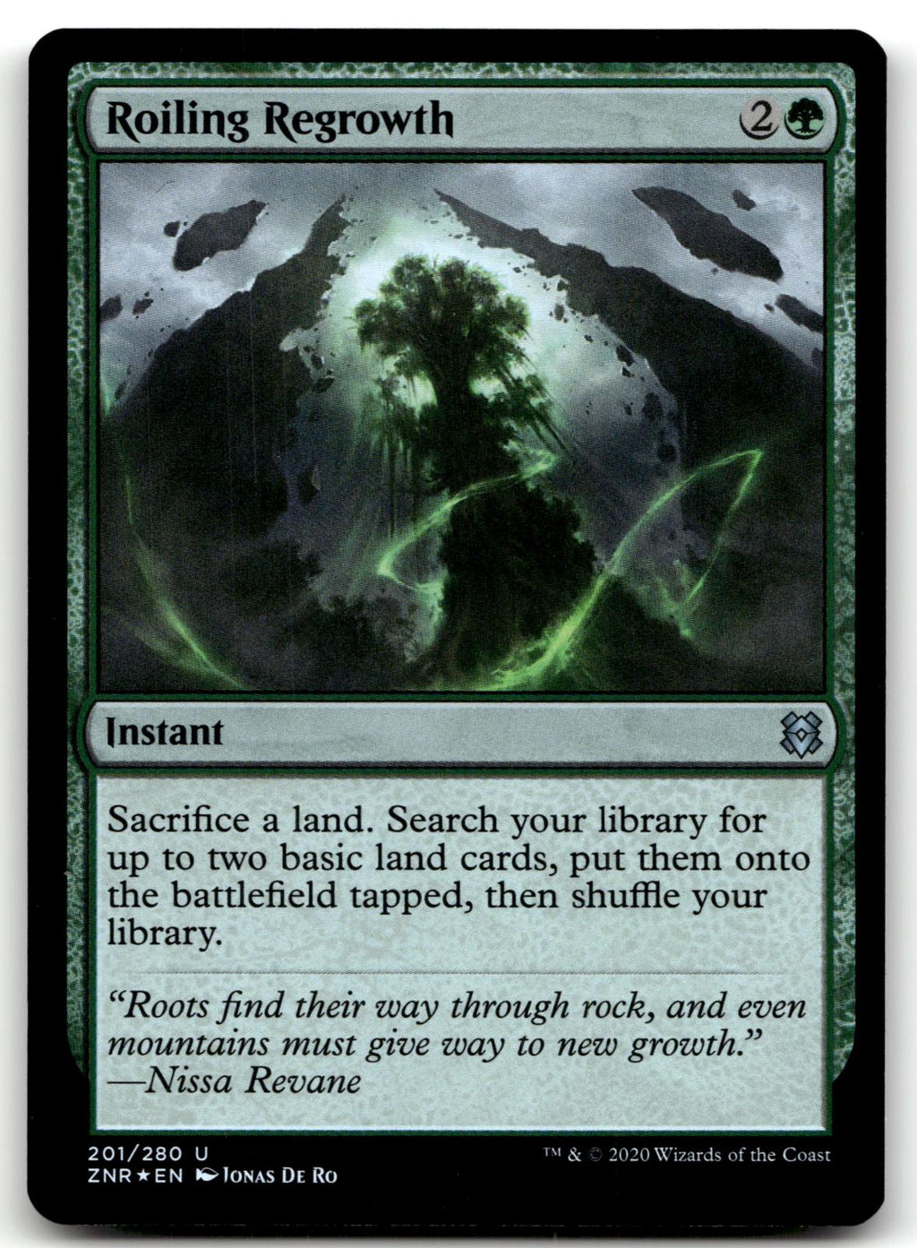 Roiling Regrowth 201 Uncommon Zendikar Rising Magic: The Gathering Foil NM