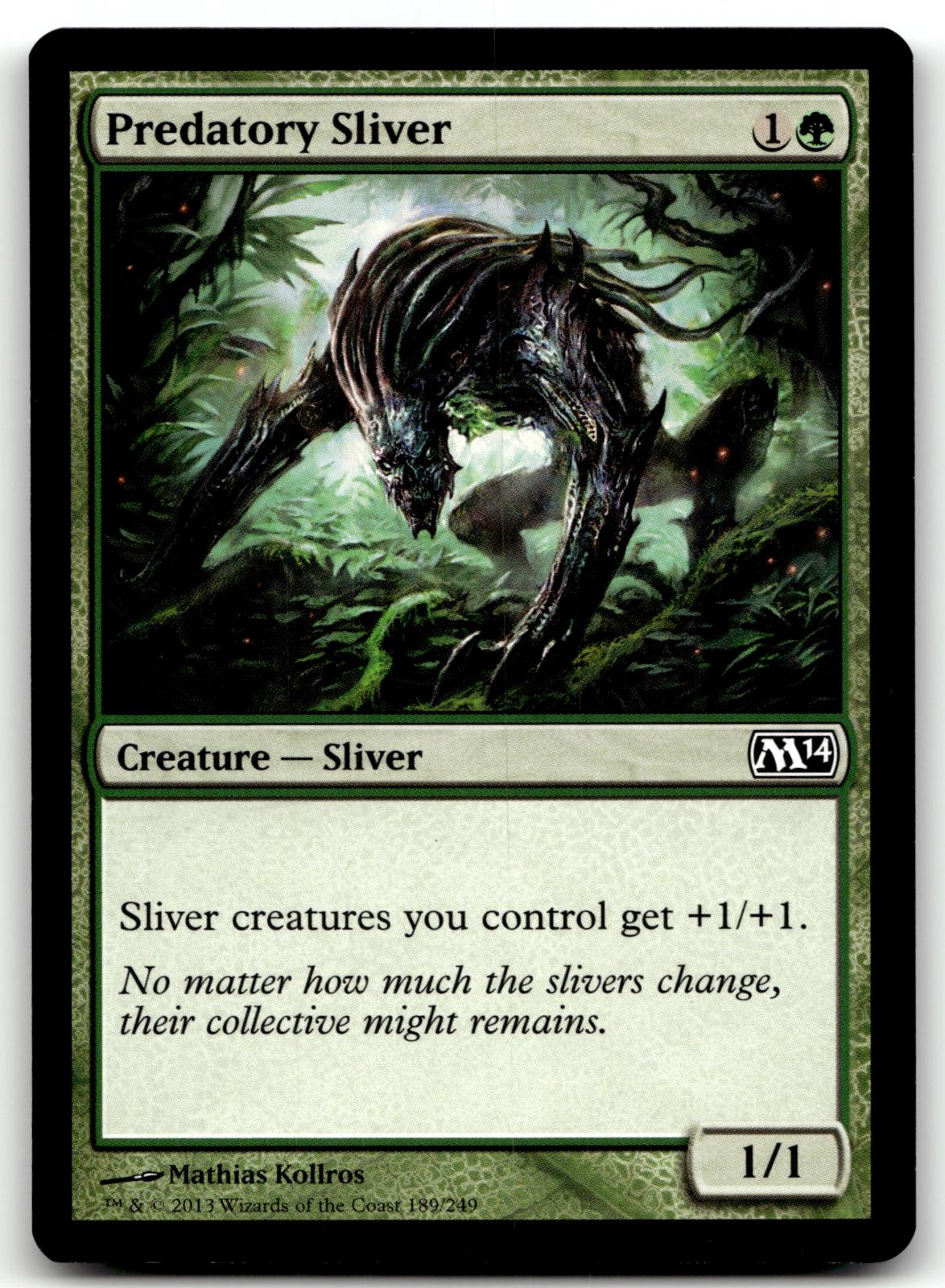 Predatory Sliver 189 Common Magic 2014 (M14) Magic: The Gathering Near Mint