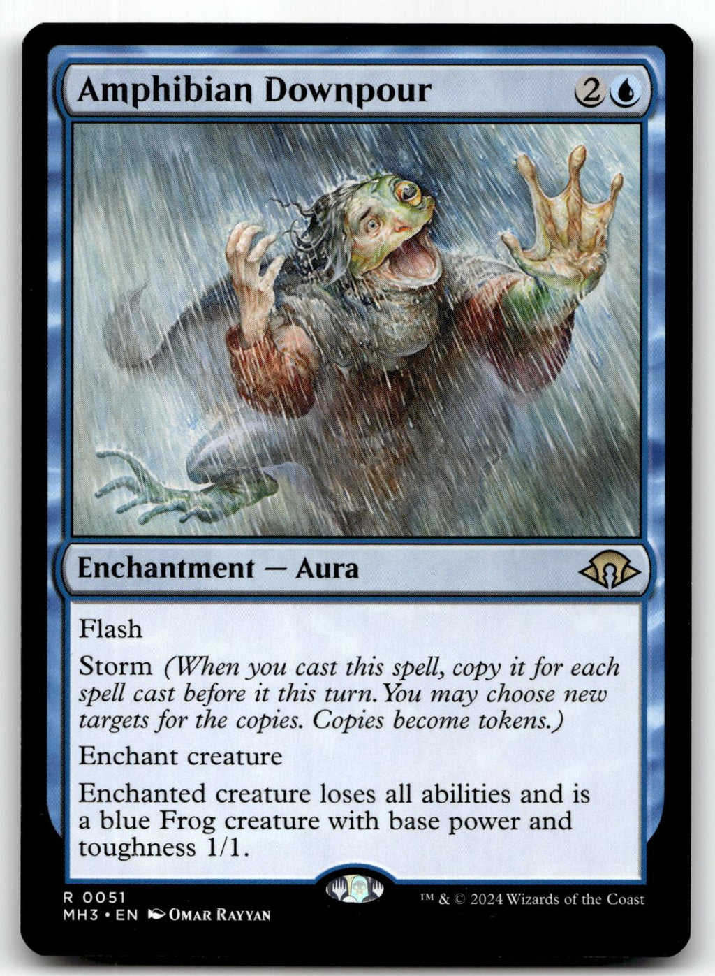 Amphibian Downpour 51 Rare Modern Horizons 3 Magic: The Gathering Near Mint