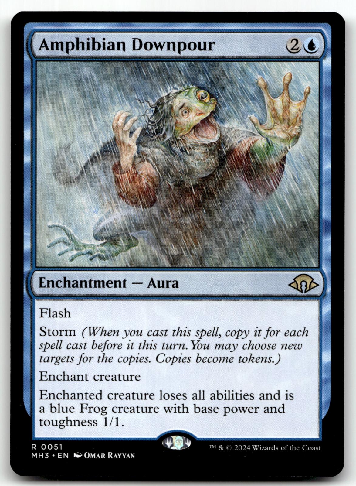 Amphibian Downpour 51 Rare Modern Horizons 3 Magic: The Gathering Near Mint
