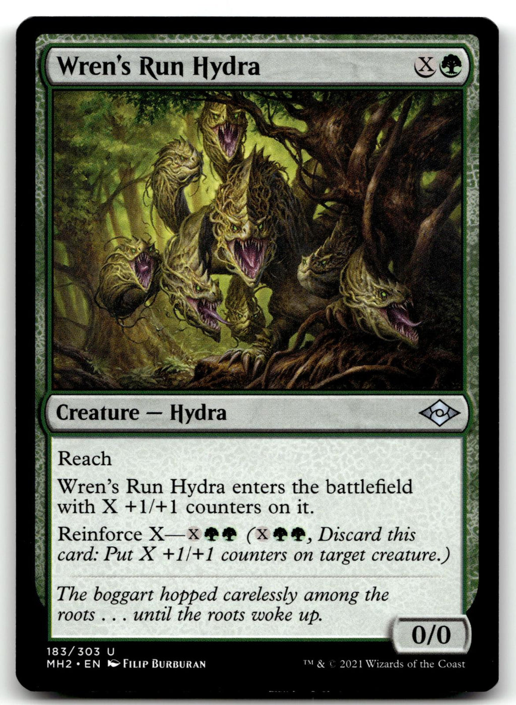Wren's Run Hydra 183 Uncommon Modern Horizons 2 Magic: The Gathering Near Mint