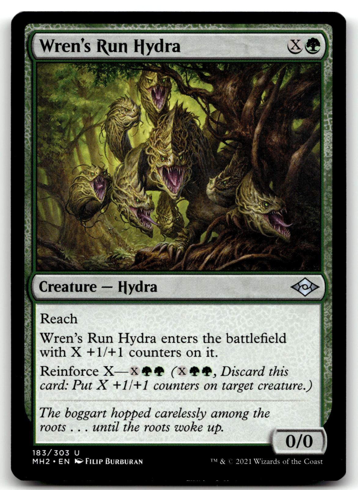 Wren's Run Hydra 183 Uncommon Modern Horizons 2 Magic: The Gathering Near Mint