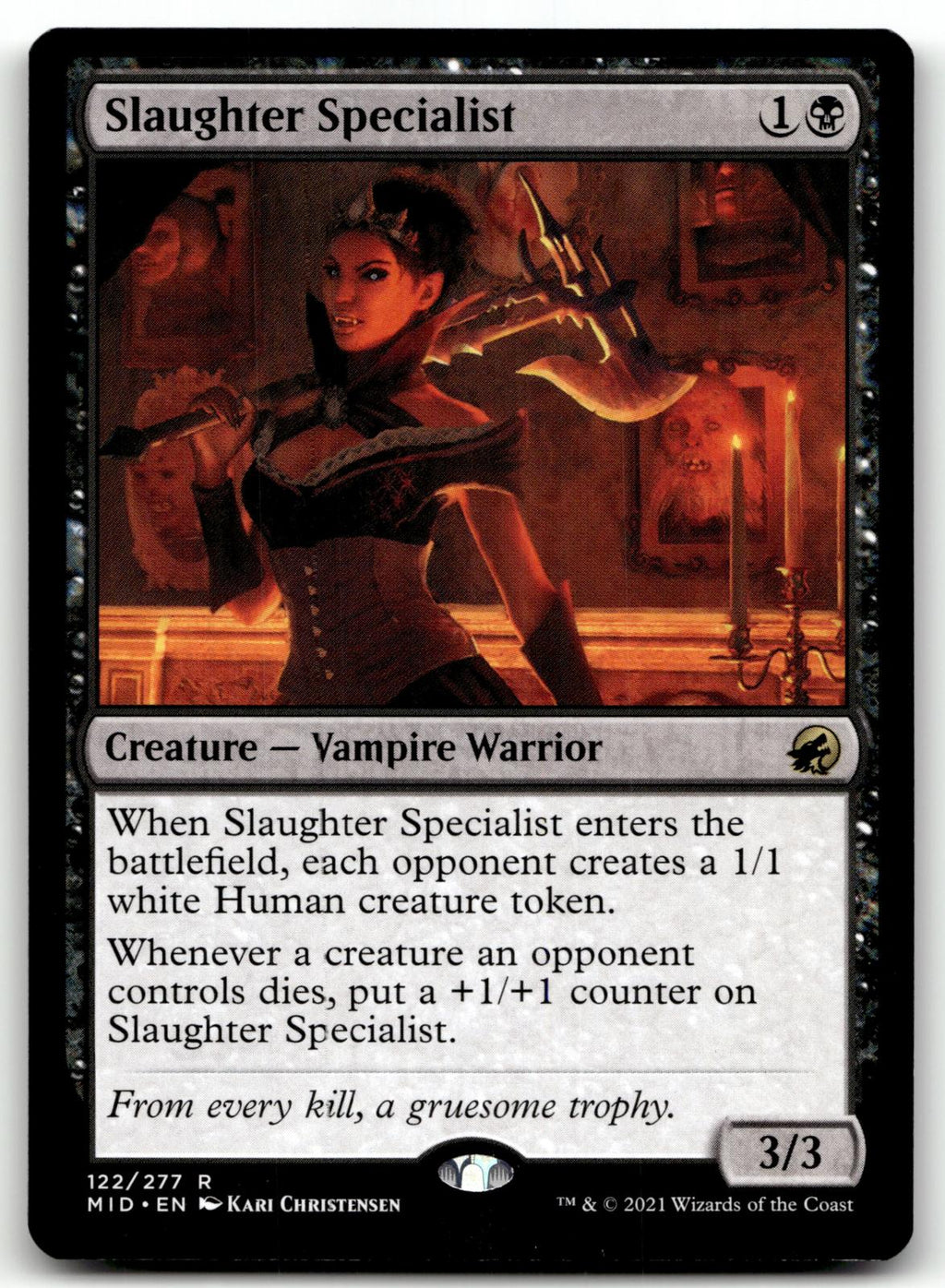 Slaughter Specialist 122 Rare Innistrad: Midnight Hunt Magic: The Gathering NM