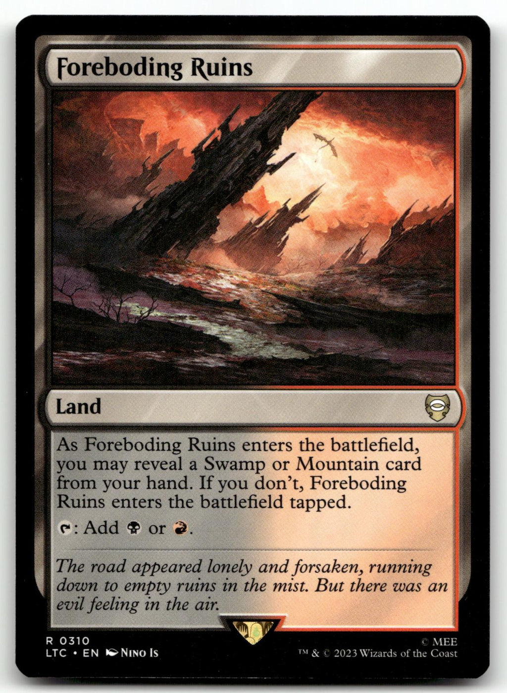 Foreboding Ruins 310 Commander: The Lord of the Rings: Tales of Middle-earth 