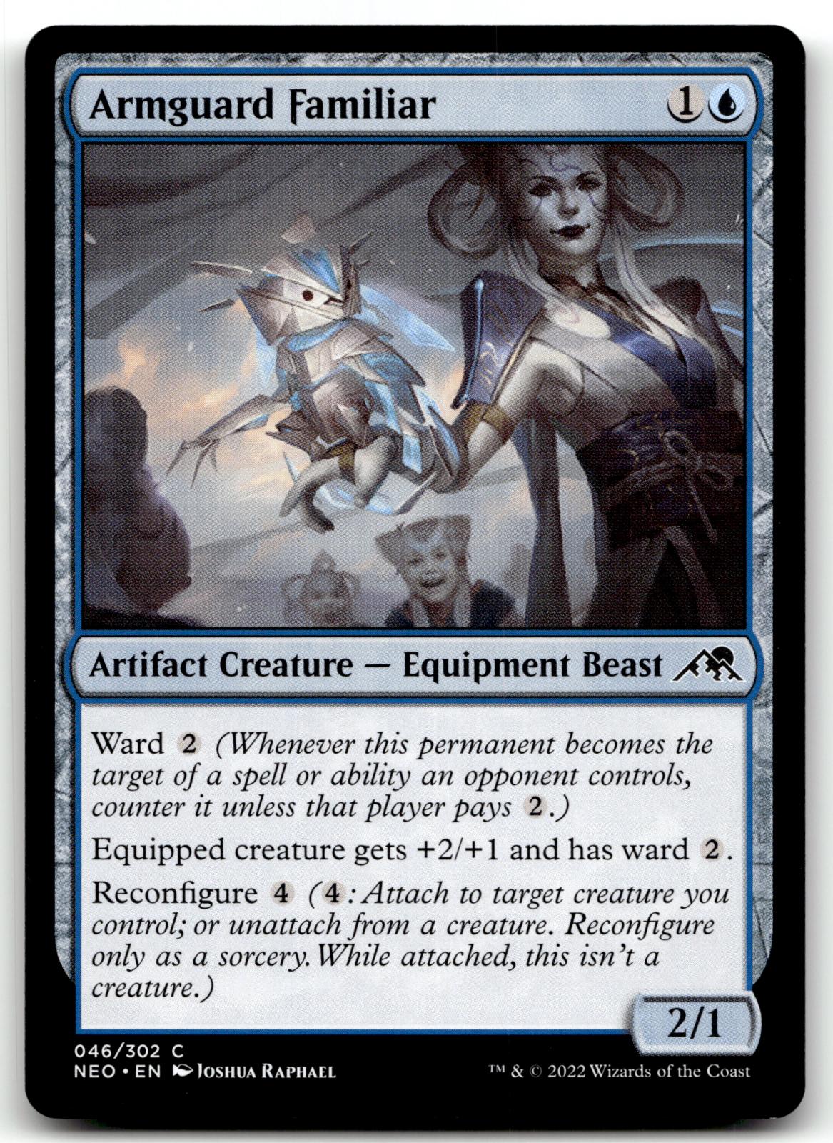 Armguard Familiar 46 Common Kamigawa: Neon Dynasty Magic: The Gathering NM
