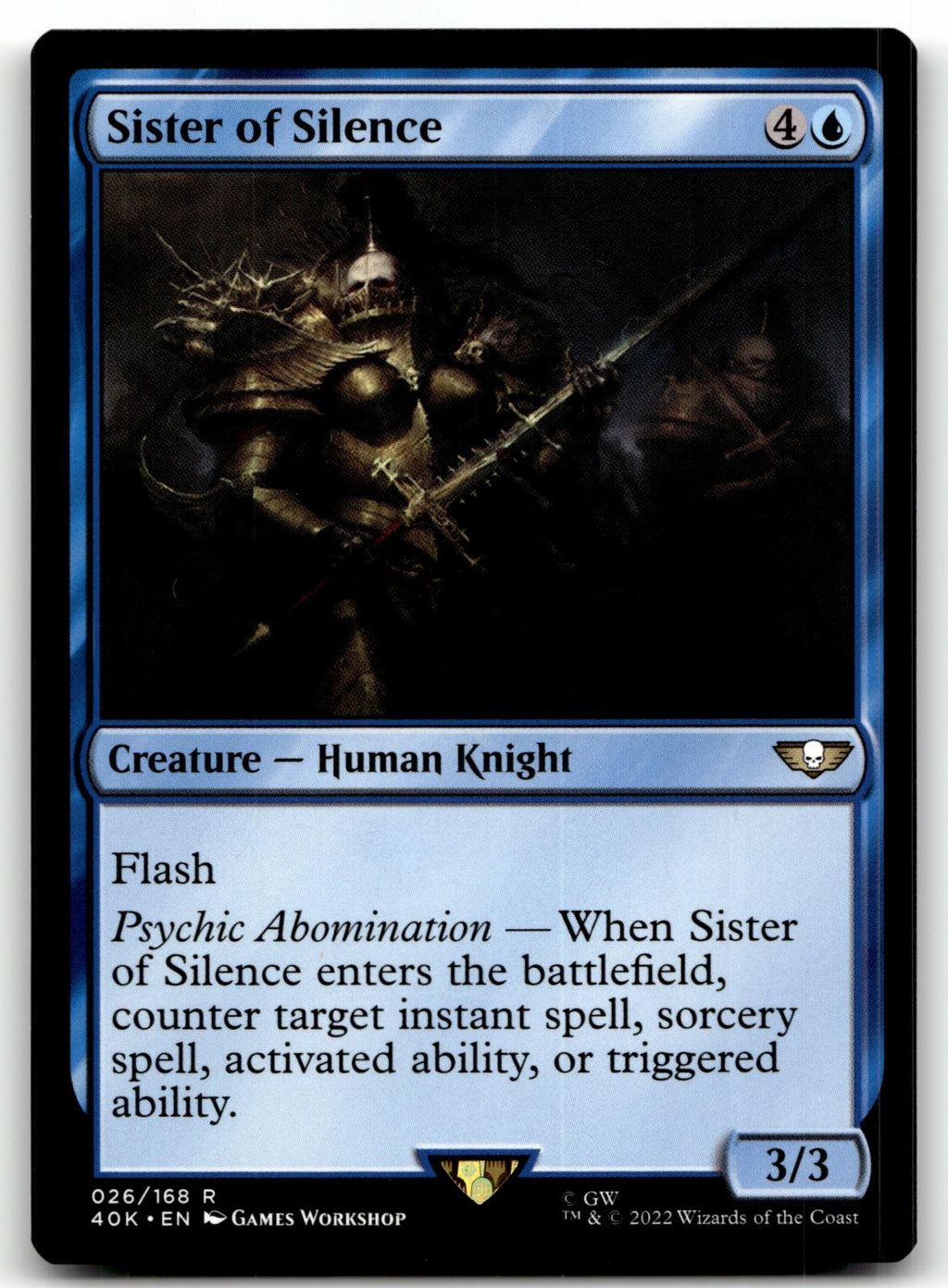 Sister of Silence 26 Universes Beyond: Warhammer 40,000 Magic: The Gathering NM