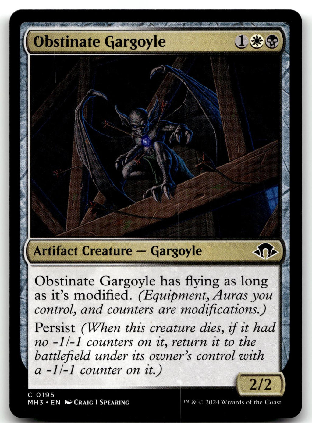 Obstinate Gargoyle 195 Common Modern Horizons 3 Magic: The Gathering Near Mint