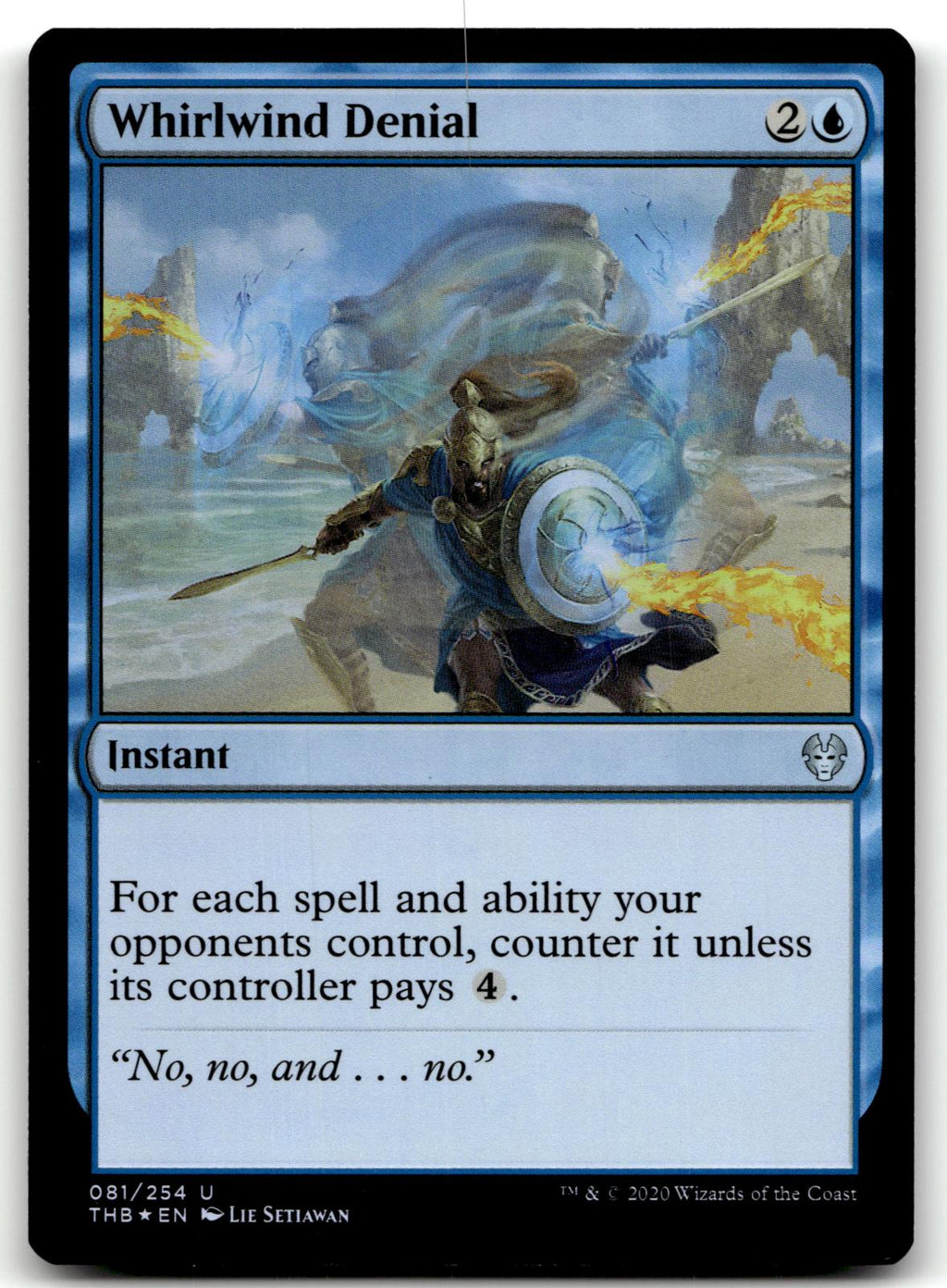 Whirlwind Denial 81 Uncommon Theros Beyond Death Magic: The Gathering Foil NM