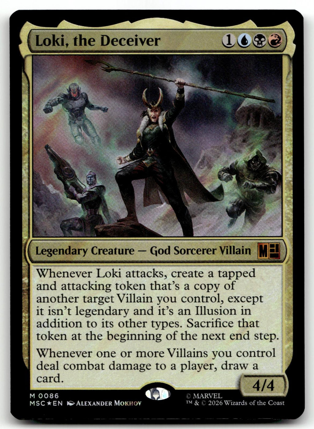 Loki, the Deceiver 86 Commander: Marvel Super Heroes Magic: The Gathering NM