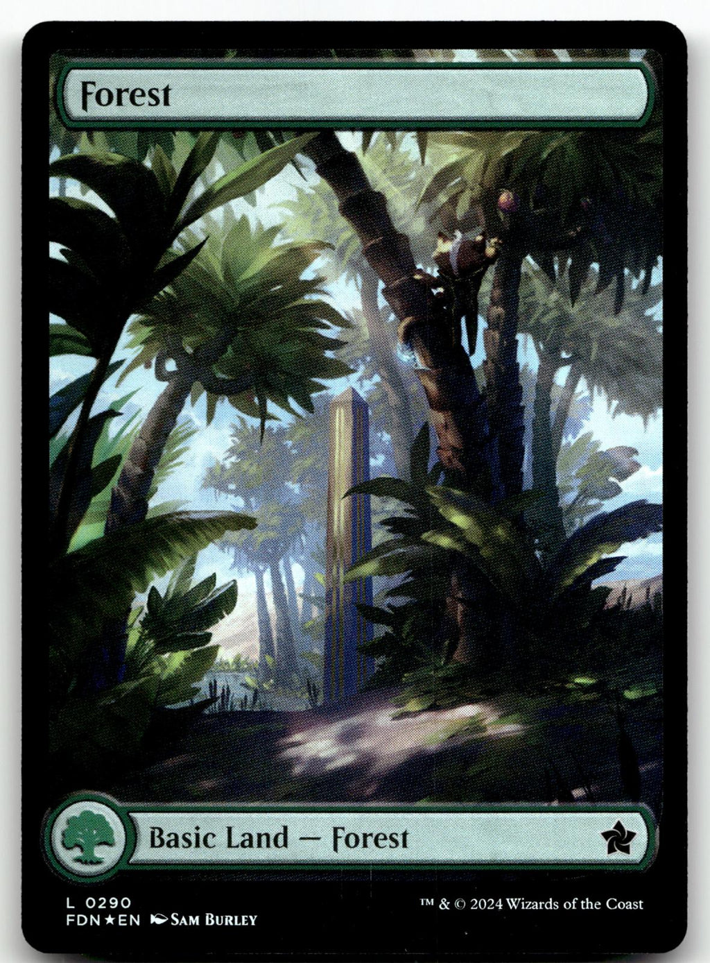 Forest (0290) 290 Land Foundations Magic: The Gathering Foil Near Mint