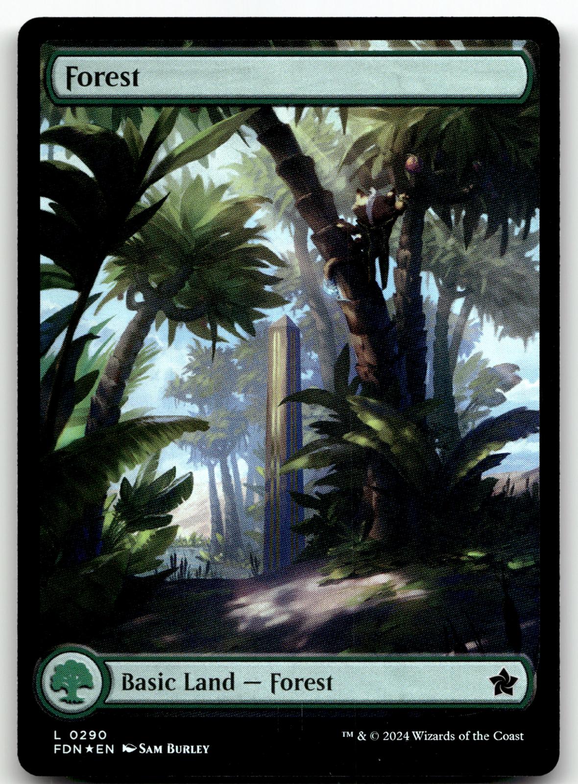 Forest (0290) 290 Land Foundations Magic: The Gathering Foil Near Mint