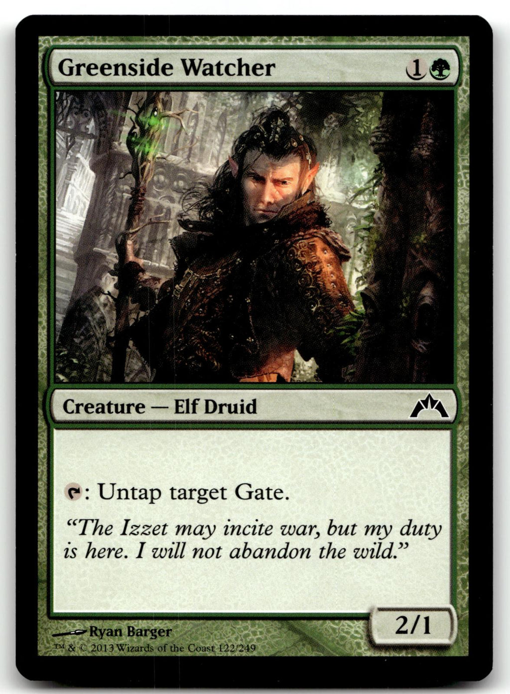 Greenside Watcher 122 Common Gatecrash Magic: The Gathering Near Mint