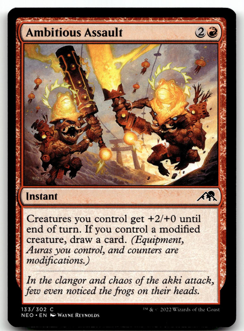 Ambitious Assault 133 Common Kamigawa: Neon Dynasty Magic: The Gathering NM