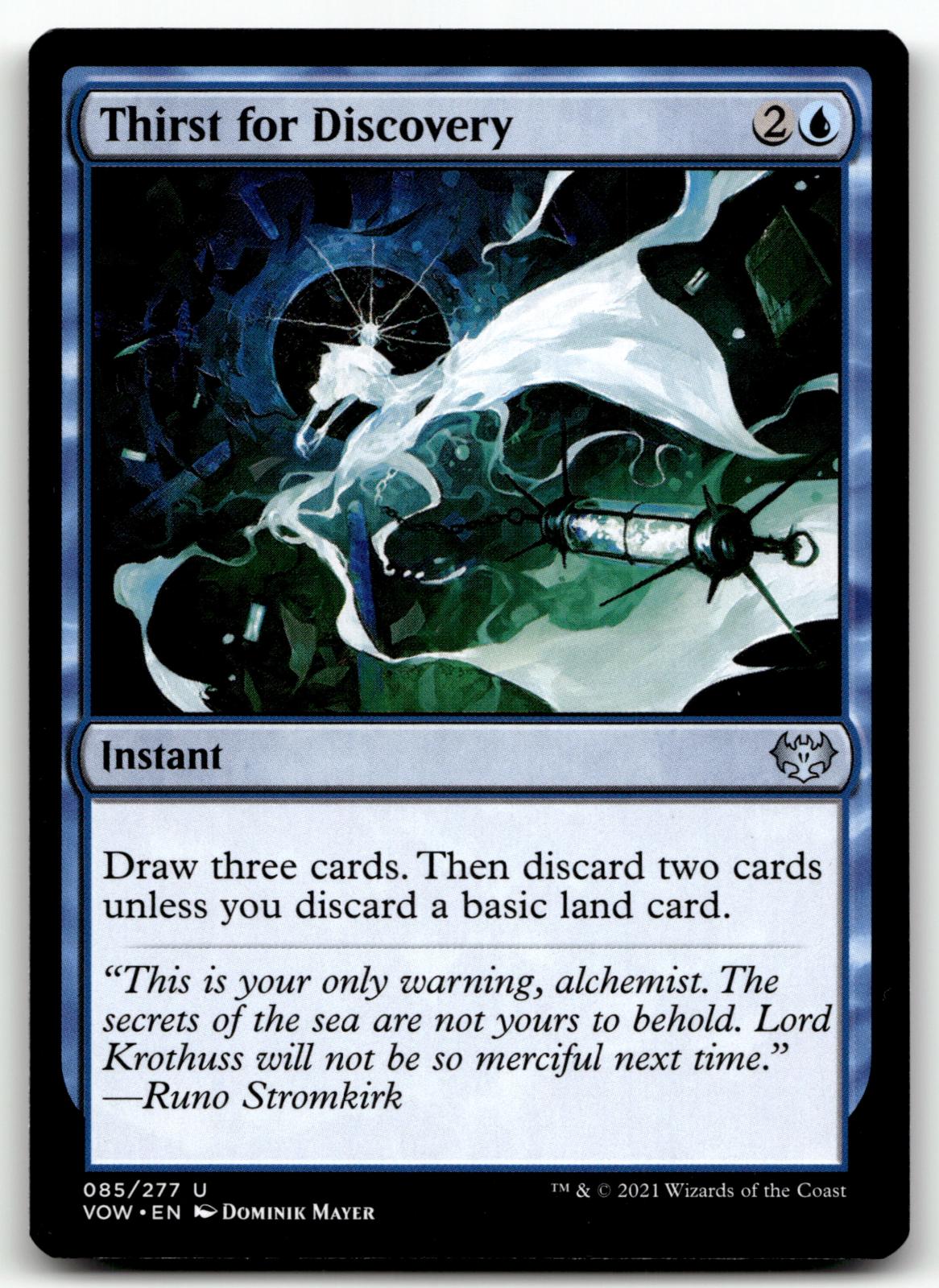 Thirst for Discovery 85 Uncommon Innistrad: Crimson Vow Magic: The Gathering NM