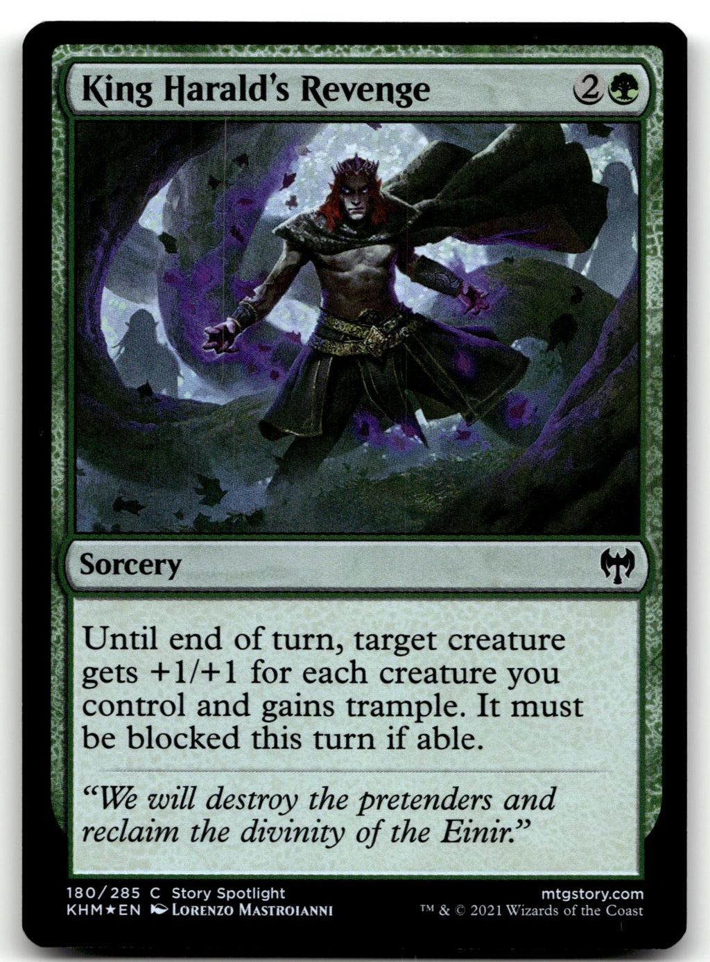 King Harald's Revenge 180 Common Kaldheim Magic: The Gathering Foil Near Mint