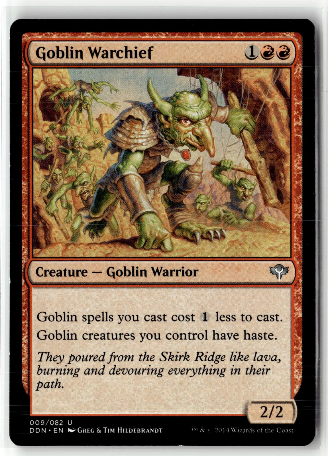 Goblin Warchief 9 Uncommon Duel Decks: Speed vs. Cunning Magic: The Gathering NM