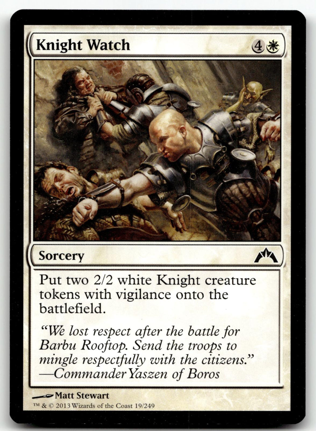 Knight Watch 19 Common Gatecrash Magic: The Gathering Near Mint